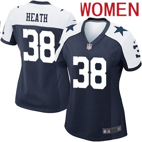 Women Dallas Cowboys #38 Jeff Heath Nike Navy Alternate Game Team NFL Jersey->women nfl jersey->Women Jersey